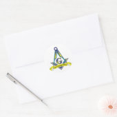 Sticker Rond Masons libres et acceptés (Enveloppe)