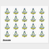 Sticker Rond Masons libres et acceptés (Feuille)