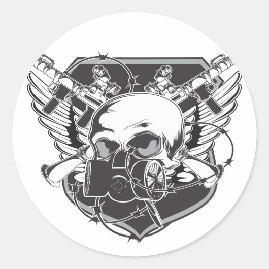 Sticker Rond masque (Devant)