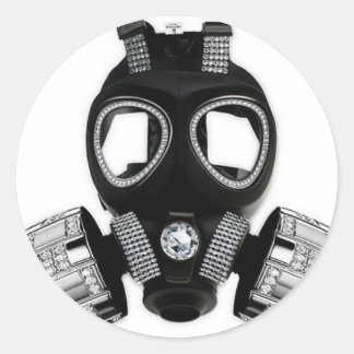 Sticker Rond Masque à gaz