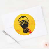 Sticker Rond masque à gaz (Enveloppe)