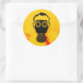 Sticker Rond masque à gaz (Sac)