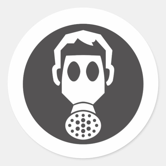Sticker Rond Masque à gaz Mythbusters (Devant)