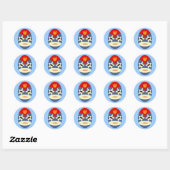 Sticker Rond Masque bleu Lucha Libre (Feuille)