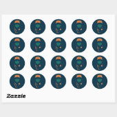 Sticker Rond masque cachette (Feuille)