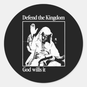 Sticker Rond Masque d'argent Roi Baldwin Iv Mème Le Roi Lépreux