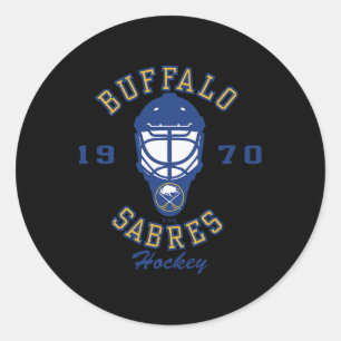 Sticker Rond Masque de hockey des Sabres de Buffalo Gris Nhl So