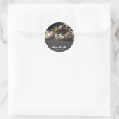 Sticker Rond Masque de mascarade léopard et collier de perles, (Sac)