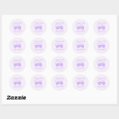 Sticker Rond Masque de sommeil violet Bachelorette Stwood Party (Feuille)