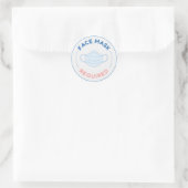 Sticker Rond masque de visage obligatoire (Sac)