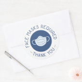 Sticker Rond Masque de visage requis (Enveloppe)