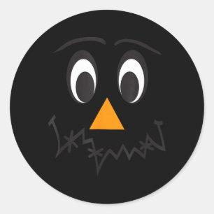 Sticker Rond Masque Écrou Sourire Costume Halloween Thanksgivin
