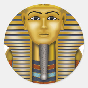 Sticker Rond Masque égyptien Tutankhamun