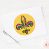 Sticker Rond Masque Fleur de lis (Enveloppe)