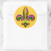 Sticker Rond Masque Fleur de lis (Sac)