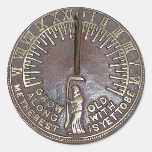 Sticker Rond masque, horloge (Devant)