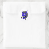 Sticker Rond Masque japonais Hannya (Sac)