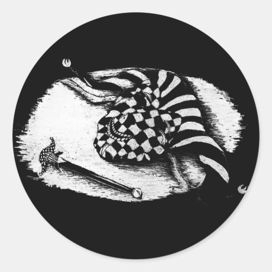 Sticker Rond Masque Jester (Devant)