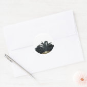 Sticker Rond Masque noir et or (Enveloppe)