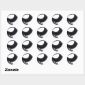 Sticker Rond Masque noir et strass (Feuille)