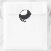 Sticker Rond Masque noir et strass (Sac)