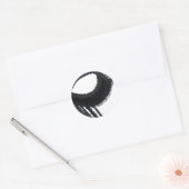 Sticker Rond Masque noir et strass (Enveloppe)