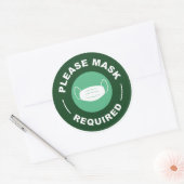 Sticker Rond Masque requis (Enveloppe)