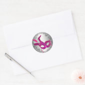 Sticker Rond Masque Rose Chaud Favori de Scellage d'Envelope de (Enveloppe)
