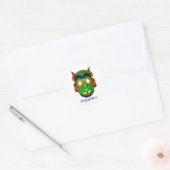Sticker Rond Masque thaï coloré traditionnel (Enveloppe)