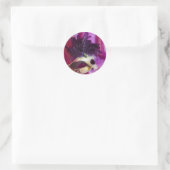 Sticker Rond Masque violet (Sac)