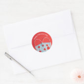 Sticker Rond Masque visage et coeurs Heureuses Saintes-Valentin (Enveloppe)