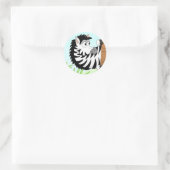 Sticker Rond Masquer le zèbre (Sac)