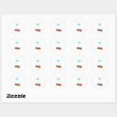 Sticker Rond Masquer ou Casket amusant (Feuille)