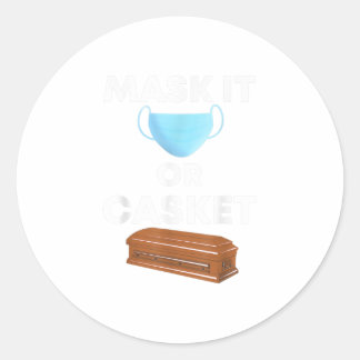 Sticker Rond Masquer ou Casket amusant