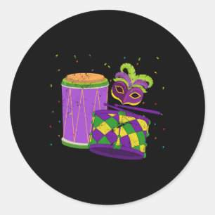 Sticker Rond Masquerade Carnival Party Percussion tambours Cade