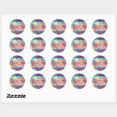 Sticker Rond MASQUERADE, Mardi Gras Masques, Danse, Musique (Feuille)