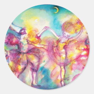 Sticker Rond MASQUERADE, Mardi Gras Masques, Danse, Musique