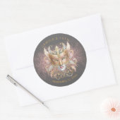 Sticker Rond Masquerade Quinceanera Rose Gold V2 ID1031 (Enveloppe)