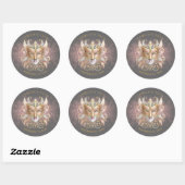 Sticker Rond Masquerade Quinceanera Rose Gold V2 ID1031 (Feuille)