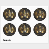 Sticker Rond Masquerade Sweet 16 Black Gold V2 ID1032 (Feuille)