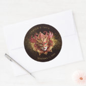 Sticker Rond Masquerade Sweet 16 Red Gold V2 ID1032 (Enveloppe)