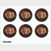 Sticker Rond Masquerade Sweet 16 Red Gold V2 ID1032 (Feuille)