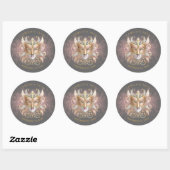 Sticker Rond Masquerade Sweet 16 Rose Gold V2 ID1032 (Feuille)