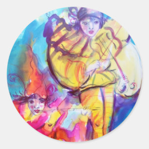 STICKER ROND MASQUÉRADE VÉNITIENNE / NOCTURNE MUSICALE