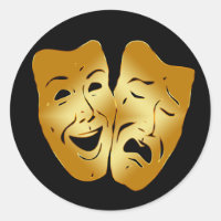 MASQUES DE THÉÂTRE HEUREUX ET TRISTES