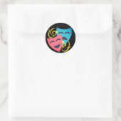 Sticker Rond Masques émotionnels (Sac)