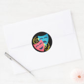 Sticker Rond Masques émotionnels (Enveloppe)