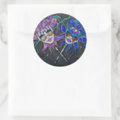 Sticker Rond Masques Jester Comédie/Tragédie (Sac)