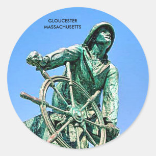 STICKER ROND MASSACHUSETTES GLOUCESTER