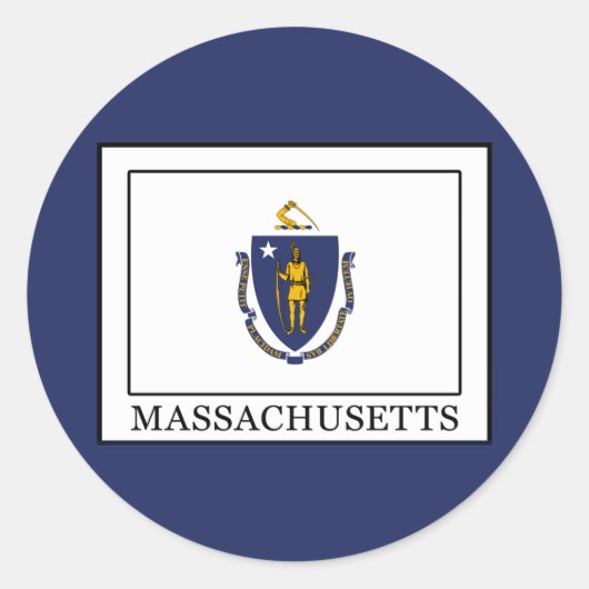 Sticker Rond Massachusetts (Devant)